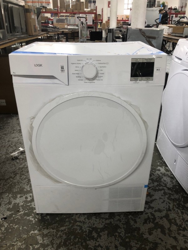 Lot 180  
            Nottingham SR1 - Delivery or Collection 

                
LOGIK 8KG TUMBLE DRYER MODEL: LHP8W25