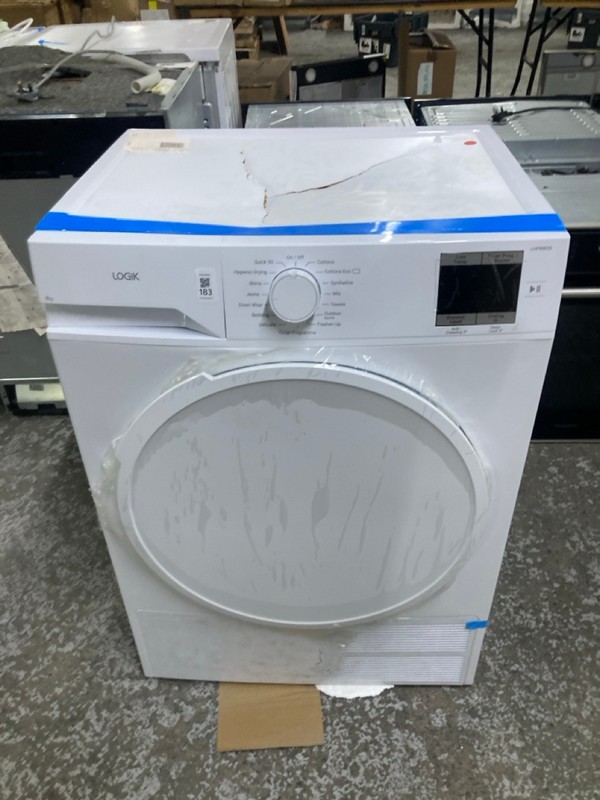Lot 183  
            Nottingham SR1 - Delivery or Collection 

                
LOGIK 8KG TUMBLE DRYER MODEL: LHP8W25