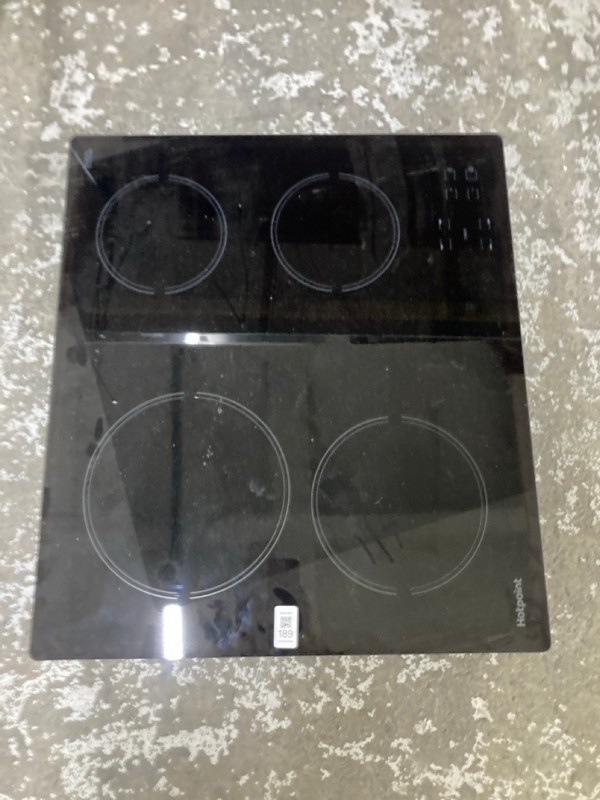 Lot 189  
            Nottingham SR1 - Delivery or Collection 

                
HOTPOINT FOUR ZONE CERAMIC HOB MODEL: HR651CH