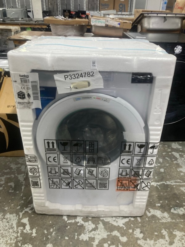 Lot 196  
            Nottingham SR1 - Delivery or Collection 

                
BEKO FREESTANDING 9KG WASHING MACHINE MODEL: DM3WT3941W - ORIGINAL RRP.£269 (SEALED)
