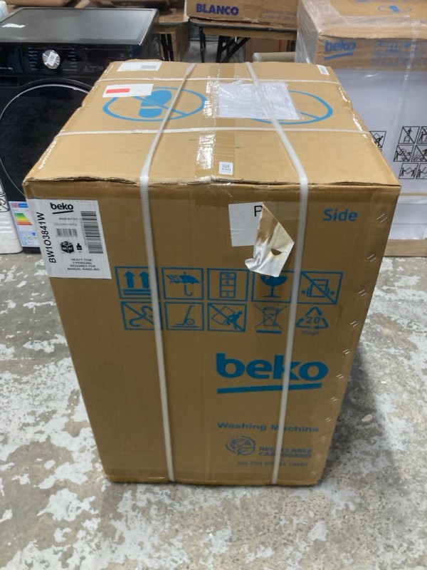 Lot 198  
            Nottingham SR1 - Delivery or Collection 

                
BEKO STEAMCURE 8KG WASHING MACHINE MODEL: DW1O3841W - ORIGINAL RRP.£229 (SEALED)