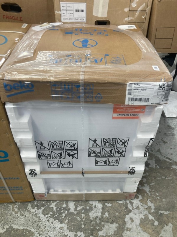 Lot 199  
            Nottingham SR1 - Delivery or Collection 

                
BEKO FREESTANDING DISHWASHER MODEL: DVN04X20W (SEALED)