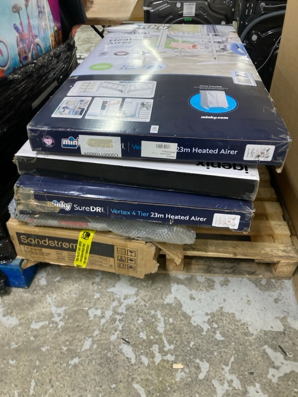 Lot 228  
            Nottingham SR1 - Delivery or Collection 

                
PALLET OF VARIOUS ITEMS INC. MINKY SUREDRI VERTEX 4 TIER HEATED AIRER