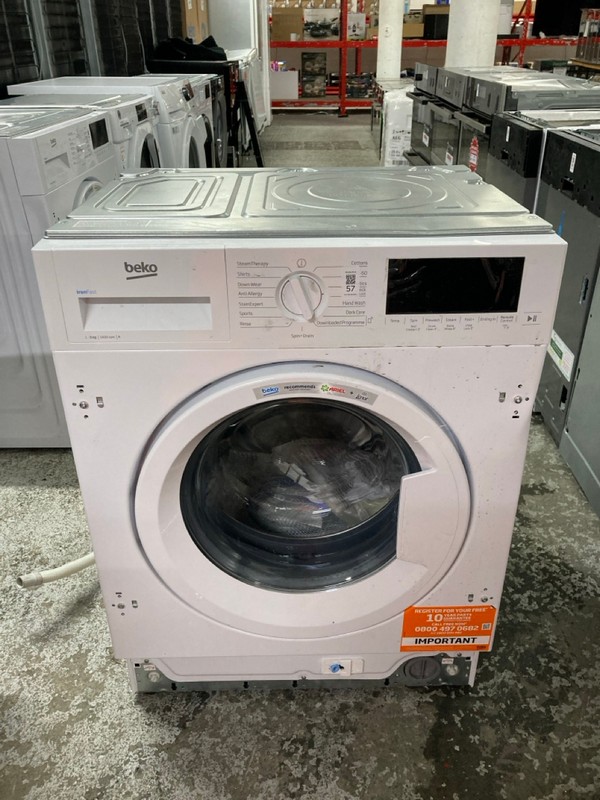 Lot 57  
            Nottingham SR1 - Delivery or Collection 

                
BEKO INTEGRATED IRONFAST 1-9KG WASHING MACHINE - MODEL. WTIK94121F - ORIGINAL RRP...