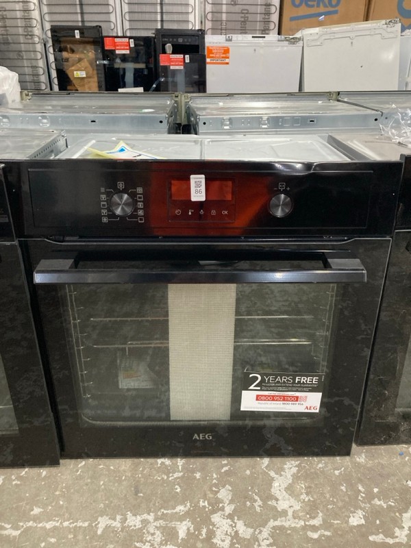 Lot 86  
            Nottingham SR1 - Delivery or Collection 

                
AEG BUILT-IN SINGLE OVEN - MODEL. BPX535061B - RRP£499.99