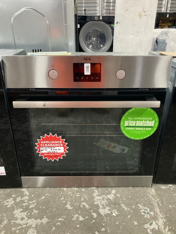 Lot 89  
            Nottingham SR1 - Delivery or Collection 

                
AEG BUILT IN SINGLE OVEN - MODEL. BPS355061M - RRP£330