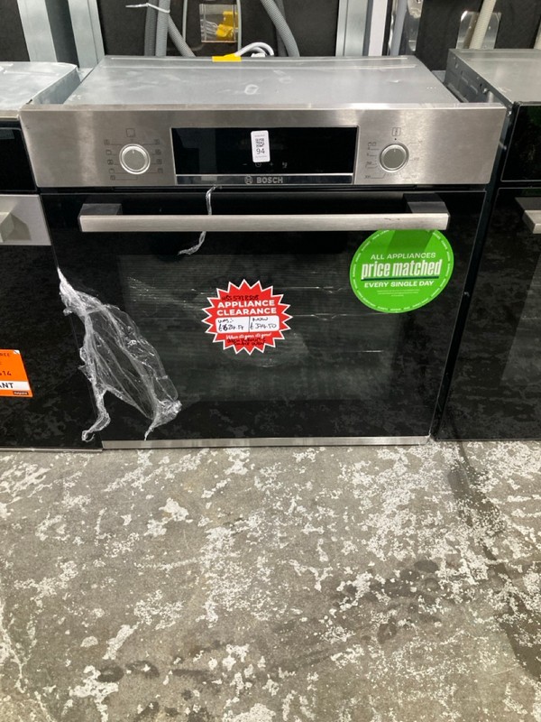 Lot 94  
            Nottingham SR1 - Delivery or Collection 

                
BOSCH BUILT IN SINGLE OVEN - MODEL. HBS573BS0B - RRP£499.99