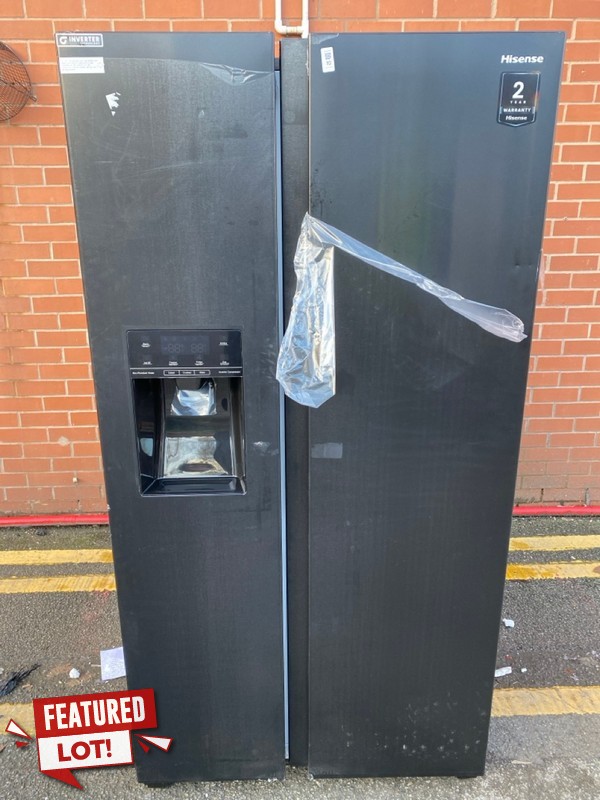 Lot 10  
            Nottingham SR8 - Delivery Or Collection 

                
HISENSE FREESTANDING AMERICAN FRIDGE FREEZER MODEL: RS694N4TFE RRP £849
