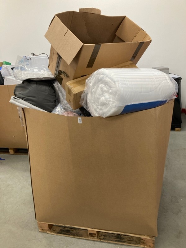 Lot 125  
            Nottingham SR8 - Collection Only 

                
PALLET OF VARIOUS ITEMS INC SLUMBERDOWN DUVET  - COLLECTION ONLY