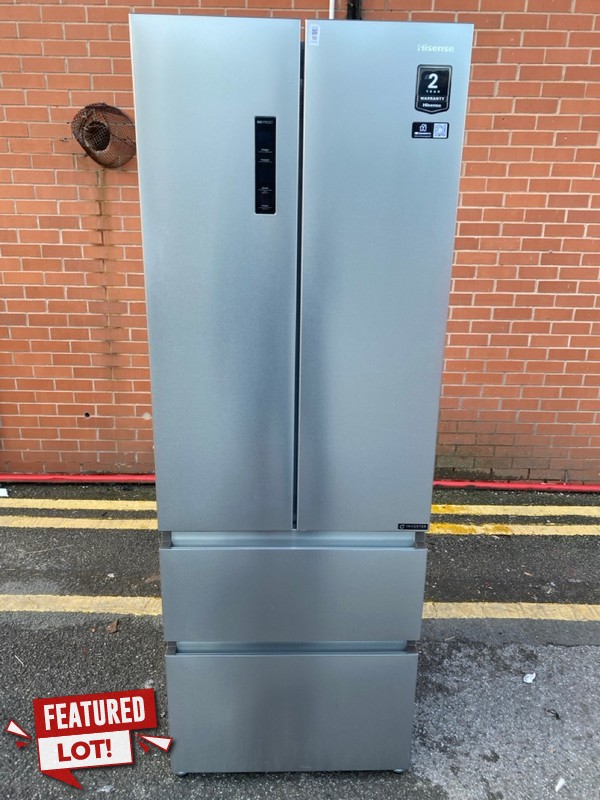 Lot 18  
            Nottingham SR8 - Delivery Or Collection 

                
HISENSE PUREFLAT FREESTANDING FRIDGE FREEZER MODEL: RF632N4AIE1 RRP £699