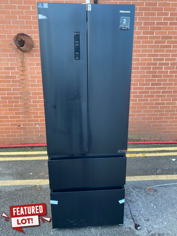 Lot 21  
            Nottingham SR8 - Delivery Or Collection 

                
HISENSE PUREFLAT SMART FREESTANDING FRIDGE FREEZER MODEL: RF632N4AFC1 RRP £899