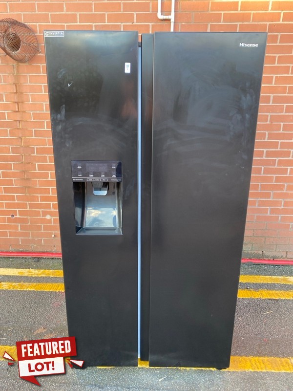 Lot 2  
            Nottingham SR8 - Delivery Or Collection 

                
HISENSE PUREFLAT FREESTANDING AMERICAN FRIDGE FREEZER MODEL: RS694N4TBE RRP £849