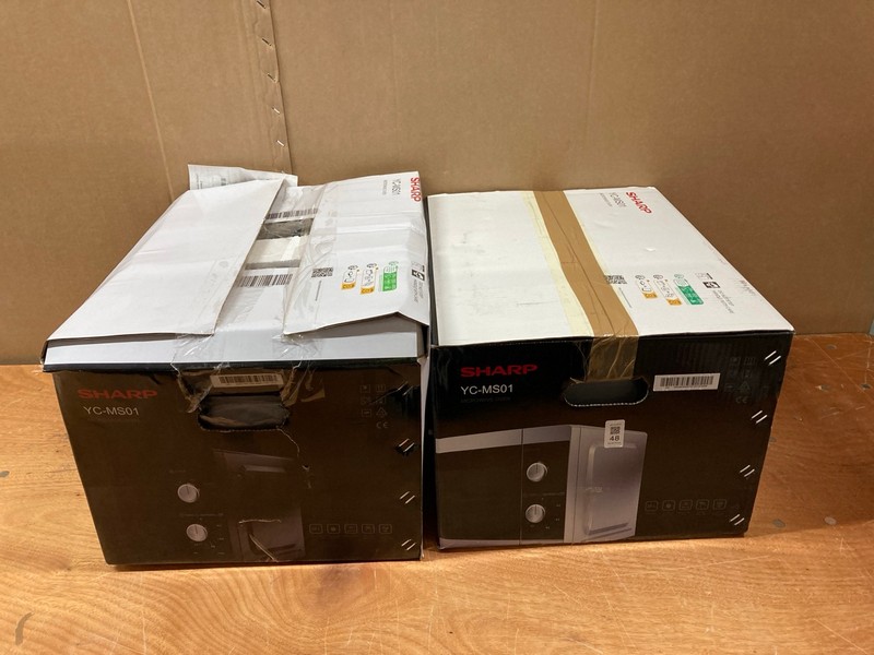 Lot 48  
            Nottingham SR8 - Delivery Or Collection 

                
2 X SHARP YC-MS01U-B MICROWAVE OVENS