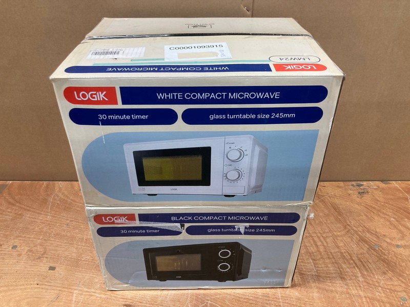 Lot 68  
            Nottingham SR8 - Delivery Or Collection 

                
2 X LOGIK MICROWAVES INC LOGIK LMW24 MICROWAVE