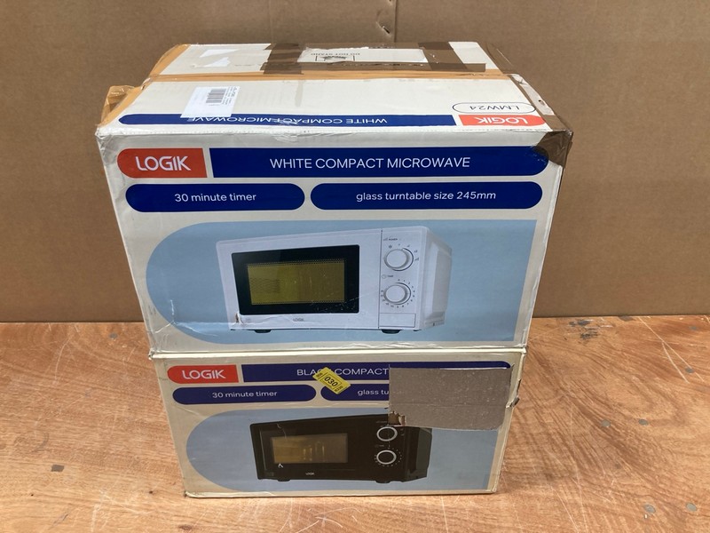 Lot 69  
            Nottingham SR8 - Delivery Or Collection 

                
2 X LOGIK MICROWAVES INC LOGIK LMB24 MICROWAVE