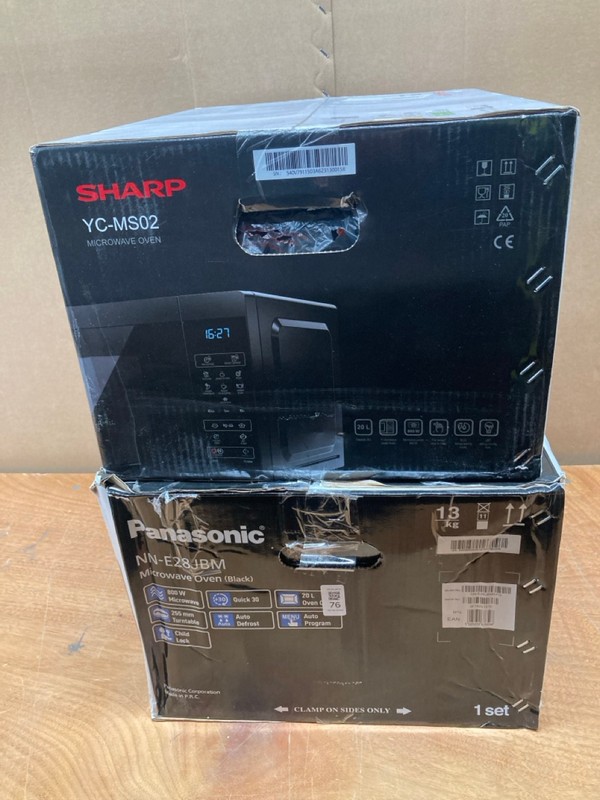 Lot 76  
            Nottingham SR8 - Delivery Or Collection 

                
2 X MICROWAVES INC PANASONIC NN-E28JBMBPQ MICROWAVE OVEN