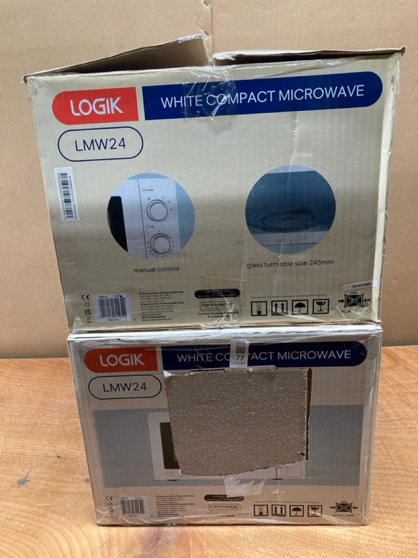 Lot 77  
            Nottingham SR8 - Delivery Or Collection 

                
2 X LOGIK MICROWAVES INC LOGIK LMW24 MICROWAVE