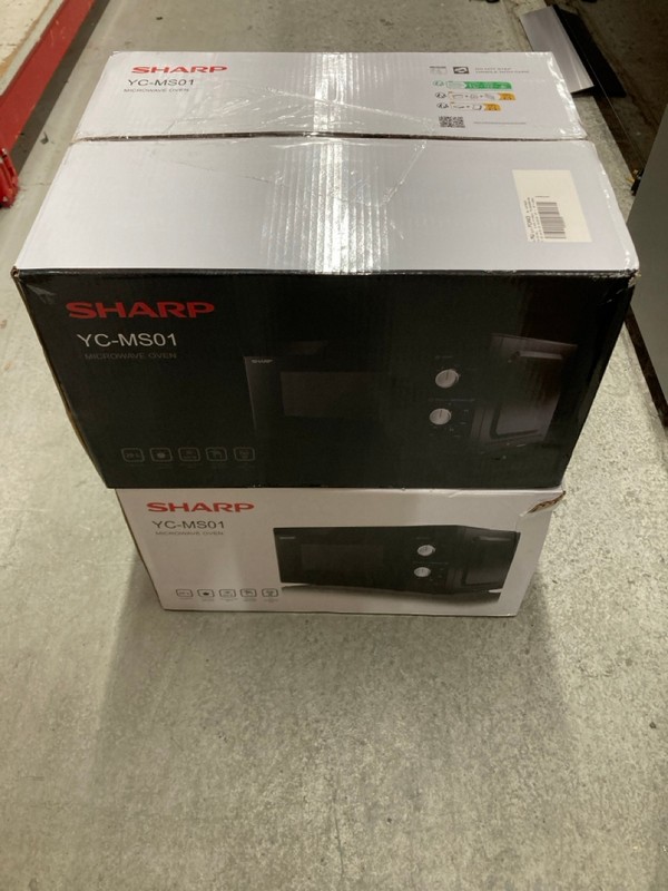 Lot 84  
            Nottingham SR8 - Delivery Or Collection 

                
2 X SHARP YC-MS01U-B MICROWAVE OVENS
