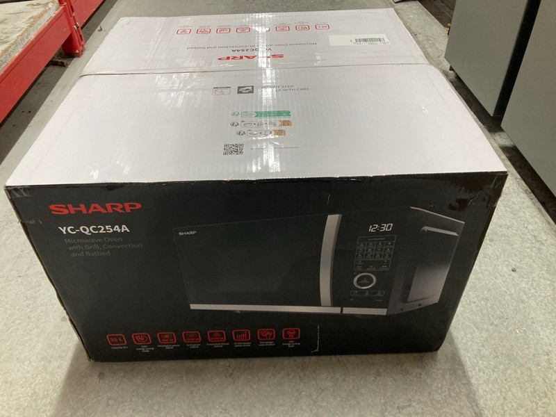Lot 86  
            Nottingham SR8 - Delivery Or Collection 

                
SHARP YC-QC254A CONVECTION/GRILL MICROWAVE OVEN