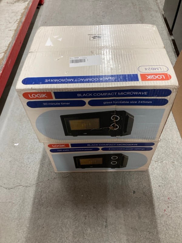 Lot 88  
            Nottingham SR8 - Delivery Or Collection 

                
2 X LOGIK MICROWAVES INC LOGIK LMB24 MICROWAVE