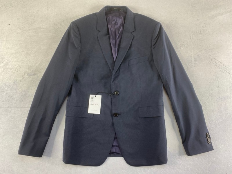 Lot 17  
            Nottingham Prem - Delivery Only 

                
PAUL SMITH MENS 2 BUTTON JACKET.SIZE 40/6R MADE FROM 100% WOOL