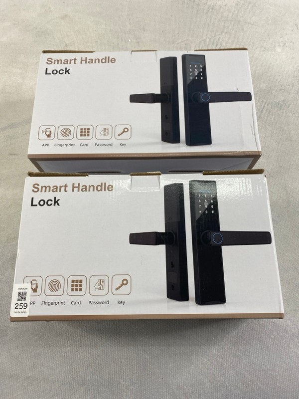 Lot 259  
            Nottingham Prem - Delivery Only 

                
2 X SMART HANDLE LOCK