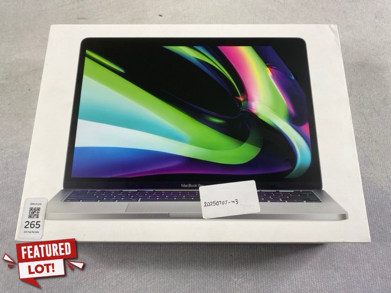 Lot 265  
            Nottingham Prem - Delivery Only 

                
APPLE MACBOOK PRO 1TB LAPTOP. (WITH BOX & ACCESSORY). APPLE M2, 8GB RAM, ORIGINAL...