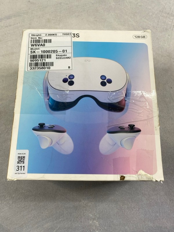 Lot 311  
            Nottingham Prem - Delivery Only 

                
META QUEST 3S (128GB) VR HEAD SET. (WITH BOX & ACCESSORIES)ORIGINAL RRP £399 [JPT...