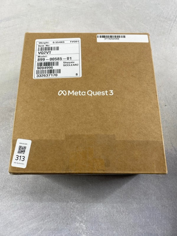 Lot 313  
            Nottingham Prem - Delivery Only 

                
META QUEST 3 (512GB) VR HEAD SET. (WITH BOX & ACCESSORIES)ORIGINAL RRP £399 [JPTN...