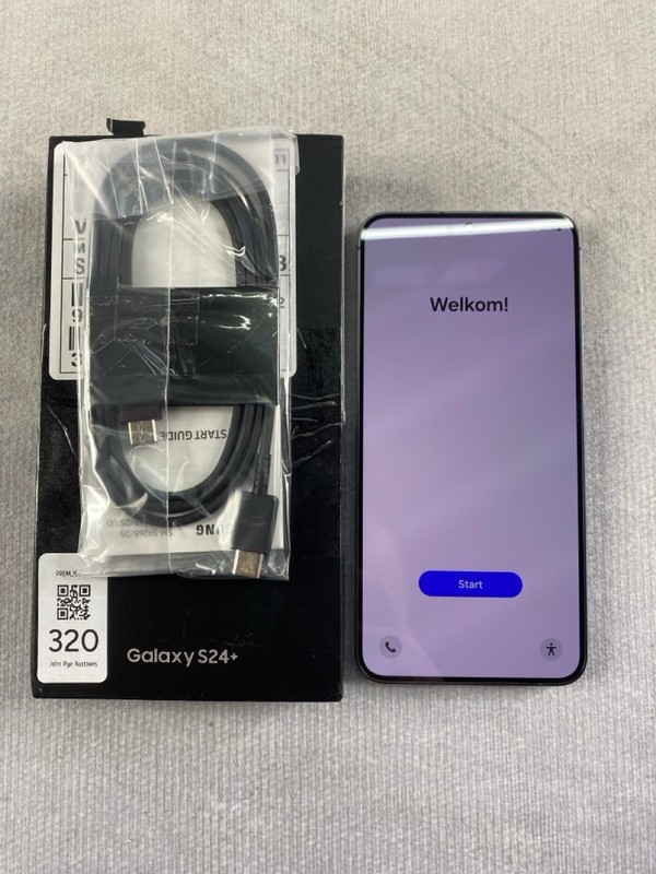 Lot 320  
            Nottingham Prem - Delivery Only 

                
SAMSUNG GALAXY S24+ 512GB SMARTPHONE IN AMBER YELLOW: MODEL NO SM-S926B/DS (WITH ...