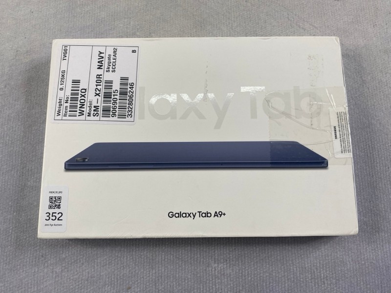 Lot 352  
            Nottingham Prem - Delivery Only 

                
SAMSUNG GALAXY TAB A9+ 128GB TABLET WITH WIFI IN NAVY. (WITH BOX)  [JPTN48426]
