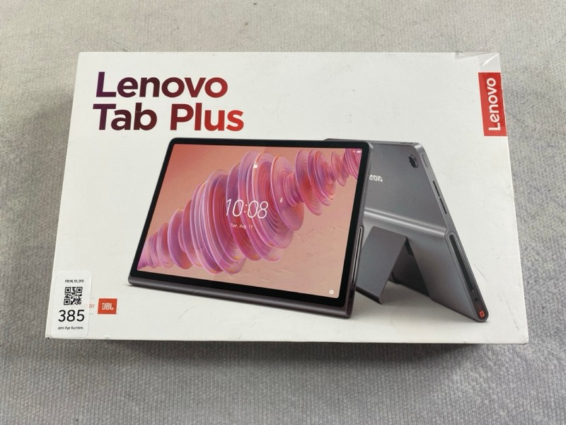 Lot 385  
            Nottingham Prem - Delivery Only 

                
LENOVO TAB PLUS (11.5") 256GB TABLET WITH WIFI IN GREY. (WITH BOX & ACCESSORIES) ...
