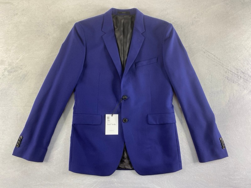Lot 79  
            Nottingham Prem - Delivery Only 

                
PAUL SMITH MENS 2 BUTTON JACKET.SIZE 38/48 MADE FROM 100% WOOL