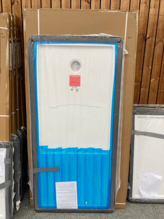 Lot 1203  
            Marchington SR18 - Collection 

                
(COLLECTION ONLY) CLEAR GLASS SILVER FRAMED 1000 X 1900MM BIFOLD SHOWER DOOR WITH...