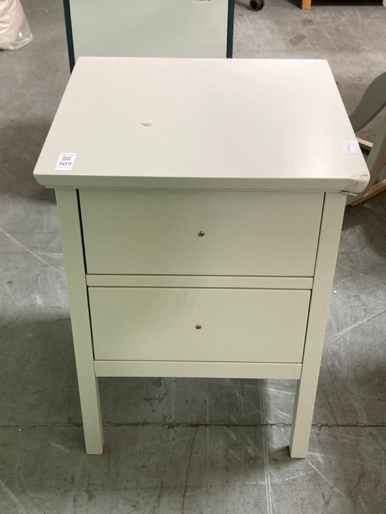 Lot 309  
            Marchington SR10 - Delivery or Collection 

                
JOHN LEWIS & PARTNERS 2 DRAWER BEDSIDE TABLE IN LINEN ORIGINAL RRP: £118: LOCATIO...