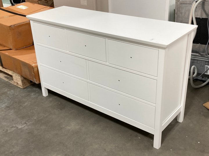 Lot 317  
            Marchington SR10 - Delivery or Collection 

                
JOHN LEWIS & PARTNERS WILTON 7 DRAWER CHEST IN WHITE - ORIGINAL RRP £449: LOCATIO...