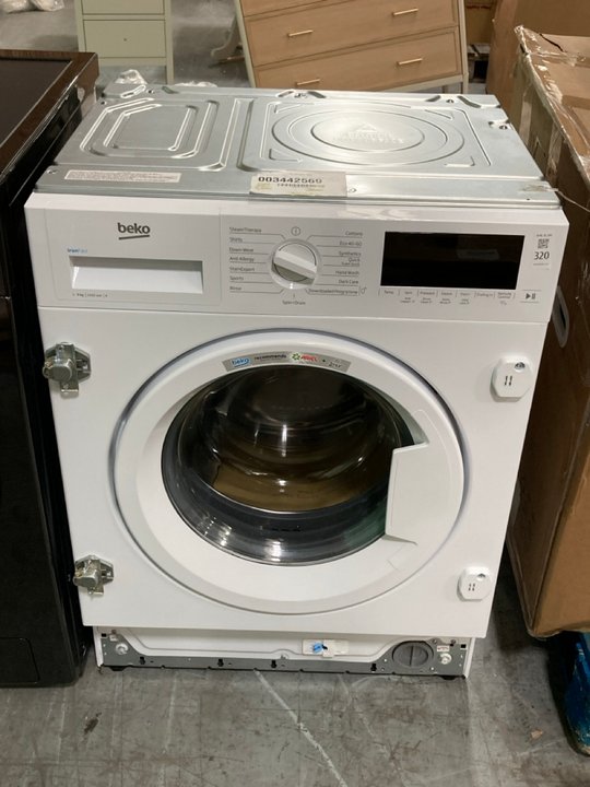 Lot 320  
            Marchington SR10 - Delivery or Collection 

                
BEKO INTEGRATED WASHING MACHINE: MODEL WTIK94121W - ORIGINAL RRP £379: LOCATION - A5