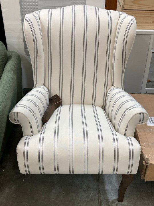 Lot 324  
            Marchington SR10 - Delivery or Collection 

                
JOHN LEWIS & PARTNERS SHAFTESBURY ARMCHAIR IN COASTAL BLUE AND SOFT WHITE - ORIGI...