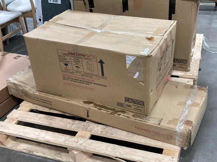 Lot 355  
            Marchington SR10 - Delivery or Collection 

                
JOHN LEWIS & PARTNERS NURSERY WILTON DOUBLE WARDROBE IN WHITE - ORIGINAL RRP £375...