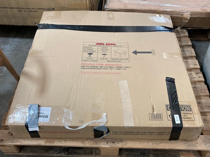 Lot 367  
            Marchington SR10 - Delivery or Collection 

                
JOHN LEWIS & PARTNERS WILTON SMALL EXTENDING DINING TABLE IN GREY - ORIGINAL RRP ...