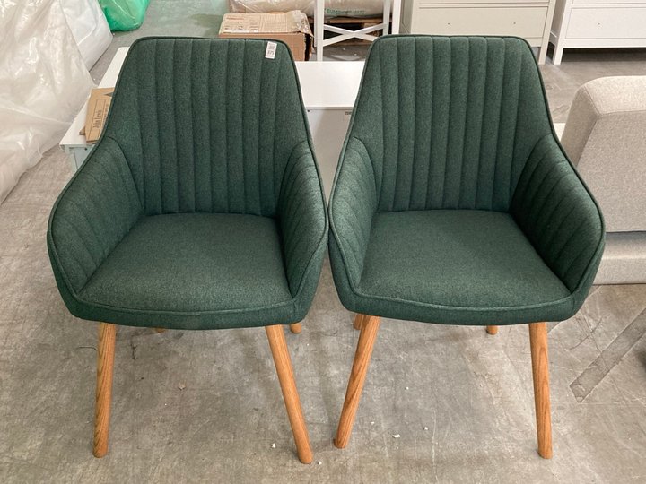 Lot 375  
            Marchington SR10 - Delivery or Collection 

                
SET OF 2 JOHN LEWIS & PARTNERS BROOKS ACCENT CHAIRS IN GREEN COMBINATION - ORIGIN...