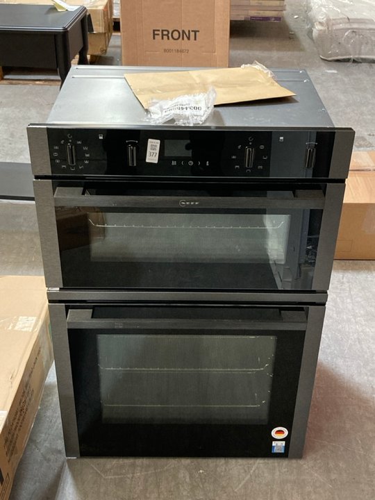Lot 377  
            Marchington SR10 - Delivery or Collection 

                
NEFF BUILT IN PYROLYTIC SELF CLEANING DOUBLE ELECTRIC OVEN: MODEL U2ACH7AG7B - OR...