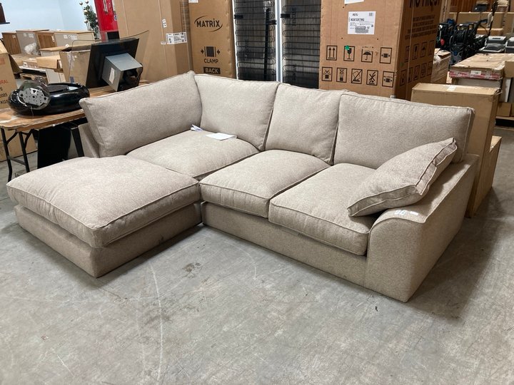 Lot 400  
            Marchington SR10 - Delivery or Collection 

                
NEXT STAMFORD GRAND CORNER SOFA IN TWEEDY CHENILLE MID NATURAL: LOCATION - A2