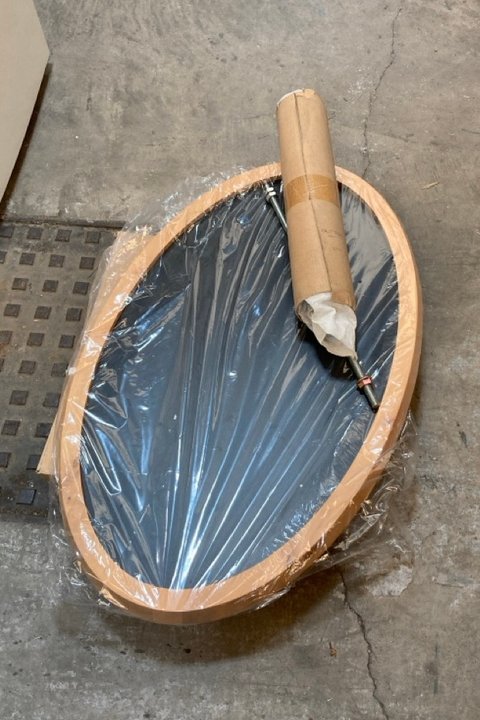 Lot 431  
            Marchington SR10 - Delivery or Collection 

                
OVAL COFFEE TABLE IN CHROME/NATURAL: LOCATION - A2