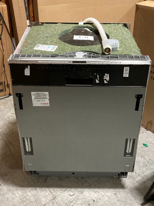Lot 471  
            Marchington SR10 - Delivery or Collection 

                
BOSCH INTEGRATED DISHWASHER: MODEL SMV4HVX00G - ORIGINAL RRP £499: LOCATION - A1