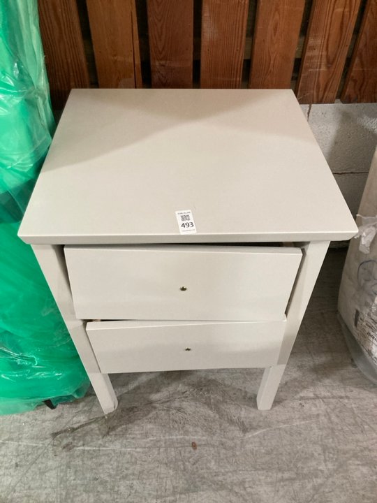 Lot 493  
            Marchington SR10 - Delivery or Collection 

                
JOHN LEWIS & PARTNERS WILTON 2 DRAWER BEDSIDE TABLE IN LINEN - ORIGINAL RRP £119:...
