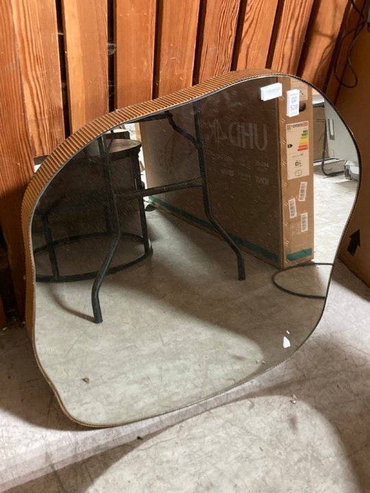 Lot 528  
            Marchington SR10 - Delivery or Collection 

                
LOW PROFILE METAL FRAMED RIDGE WALL MIRROR: LOCATION - A1