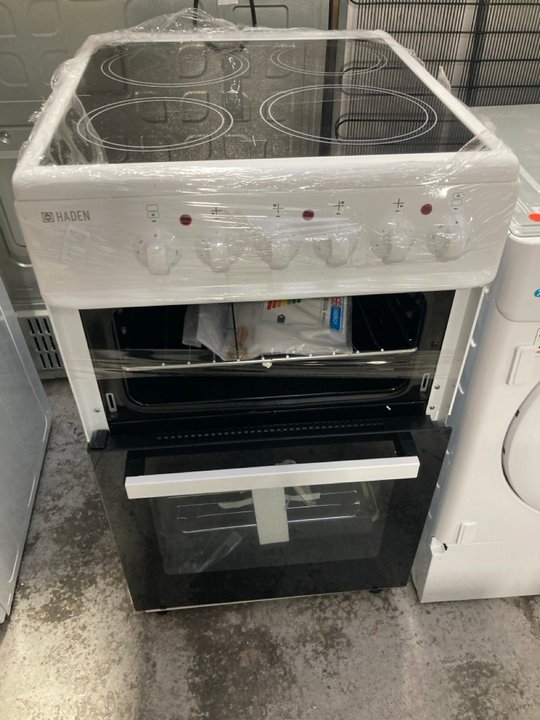 Lot 561  
            Marchington SR10 - Delivery or Collection 

                
HADEN DOUBLE FREESTANDING ELECTRIC COOKER - MODEL: HE60DOMW.1: LOCATION - SR16_B2