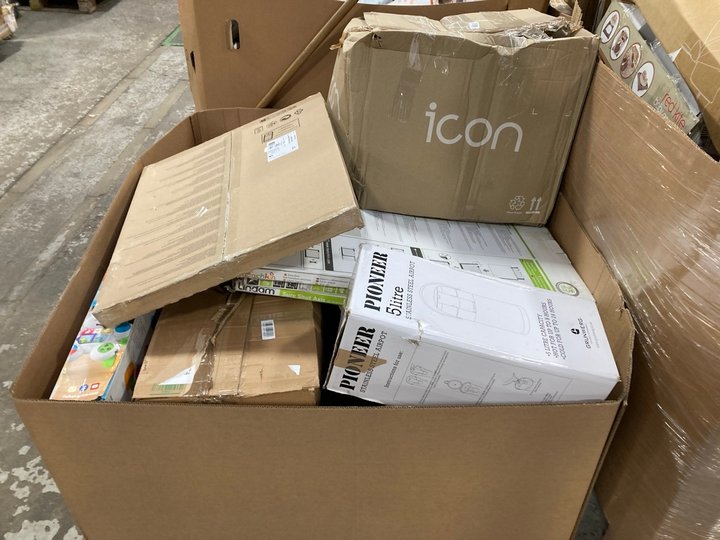 Lot 586  
            Marchington SR10 - Delivery or Collection 

                
PALLET OF ASSORTED ITEMS TO INCLUDE PIONEER 5L STAINLESS STEEL AIRPOT: LOCATION -...