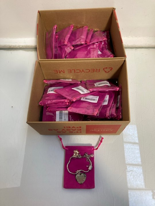 Lot 1025  
            Marchington SR13 - Parcel Delivery Only 

                
QTY OF GRANDDAUGHTER CHARM BRACELETS IN SILVER: LOCATION - H1